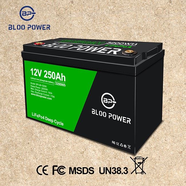250Ah li ion phosphate lifepo4 lithium battery